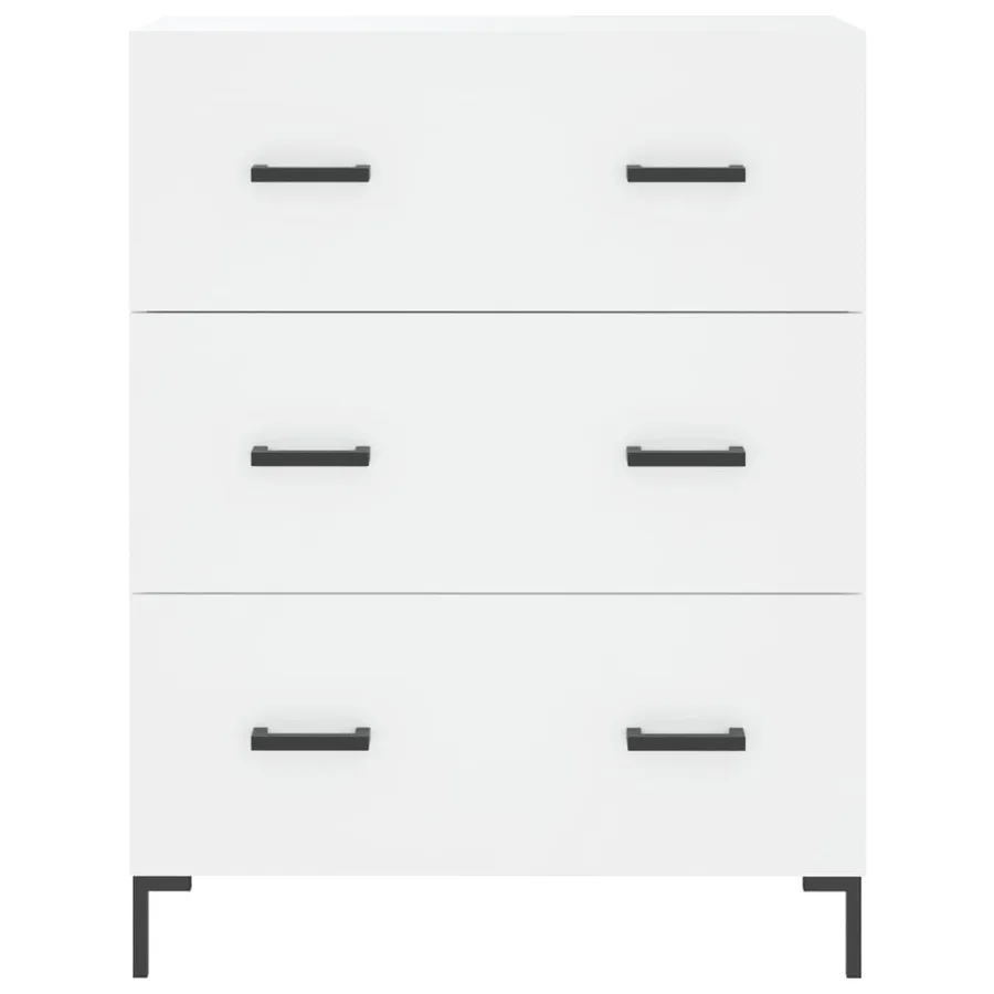 Buffet blanc 69,5x34x90 cm bois d'ingénierie - 5