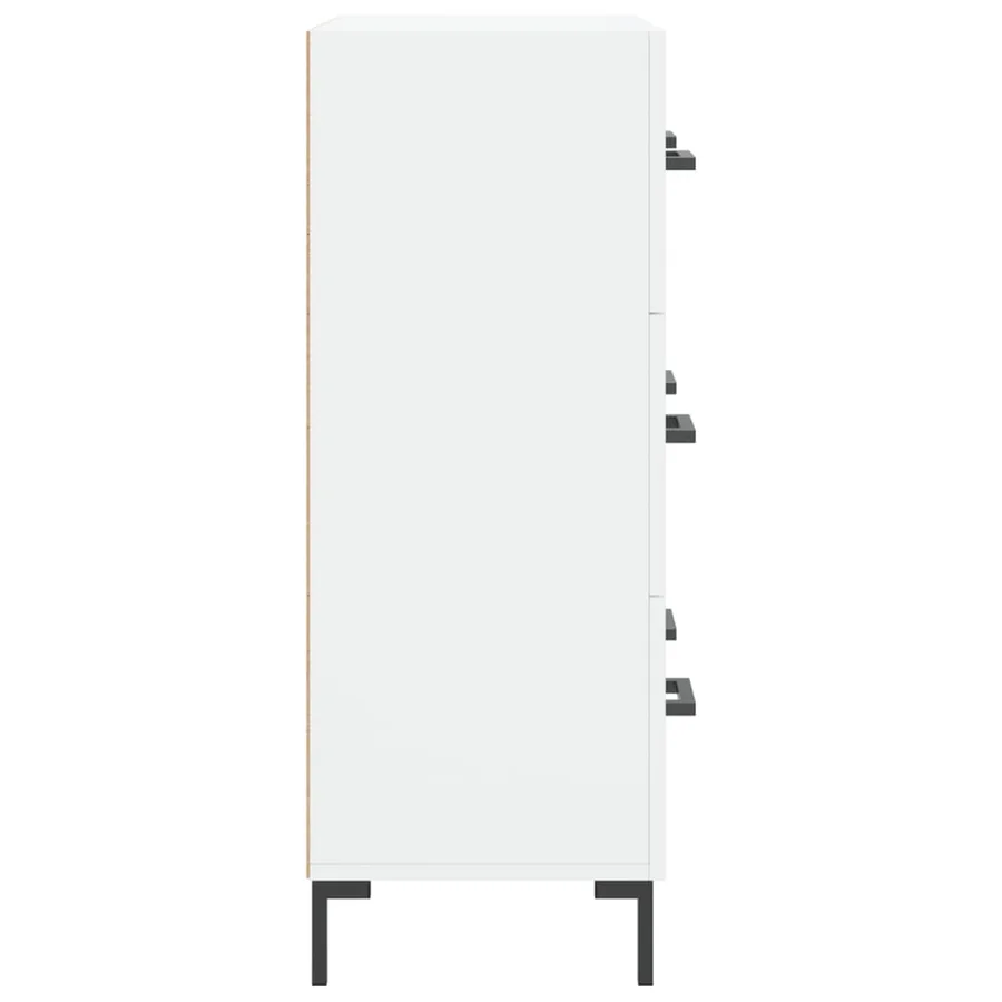 Buffet blanc 69,5x34x90 cm bois d'ingénierie - 7