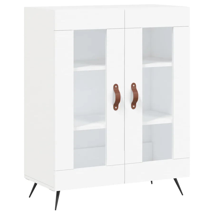 Buffet blanc 69,5x34x90 cm bois d'ingénierie - 2