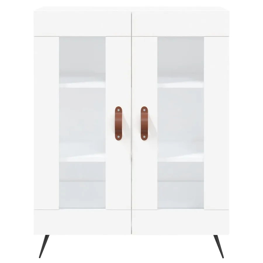 Buffet blanc 69,5x34x90 cm bois d'ingénierie - 5