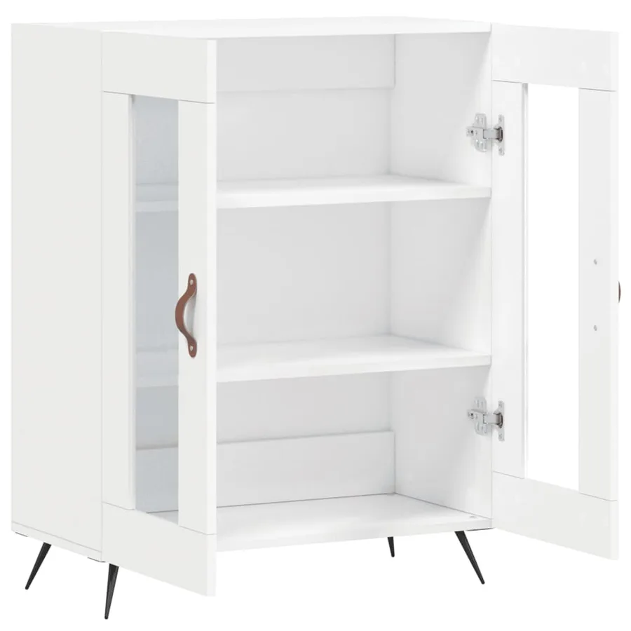 Buffet blanc 69,5x34x90 cm bois d'ingénierie - 6