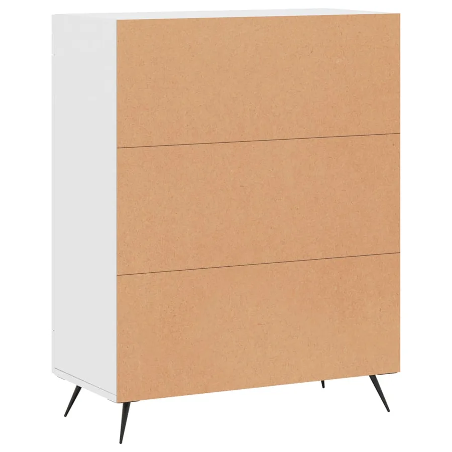 Buffet blanc 69,5x34x90 cm bois d'ingénierie - 8