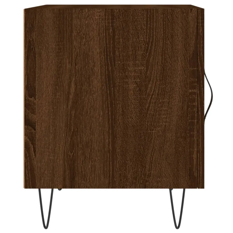 Table de chevet chêne marron 40x40x50 cm bois d’ingénierie - 7