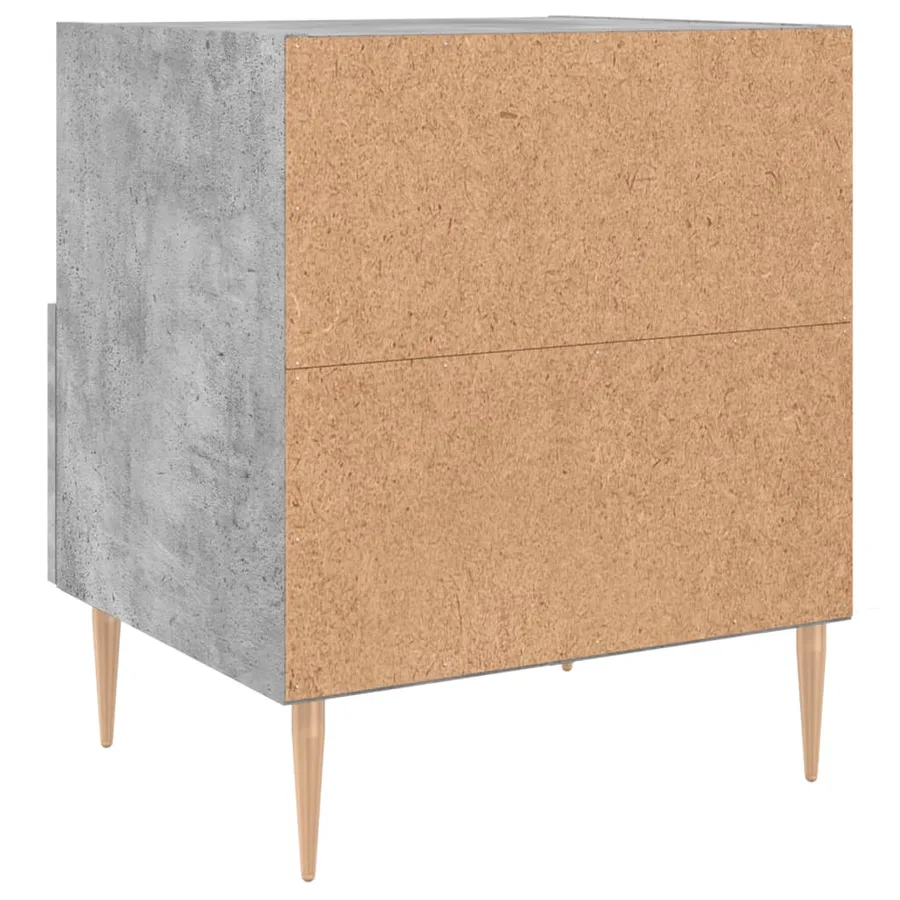 Table de chevet gris béton 40x35x47,5 cm bois d’ingénierie - 6