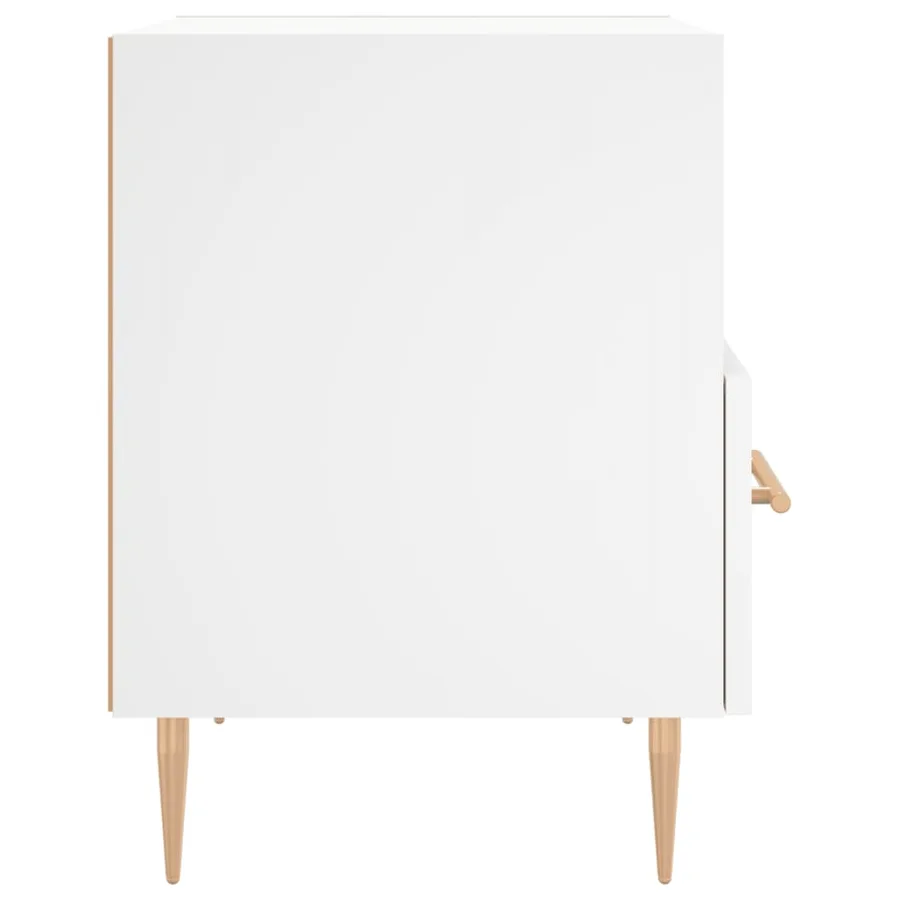 Table de chevet blanc 40x35x47,5 cm bois d’ingénierie - 5