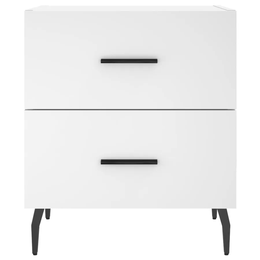 Table de chevet blanc 40x35x47,5 cm bois d’ingénierie - 6