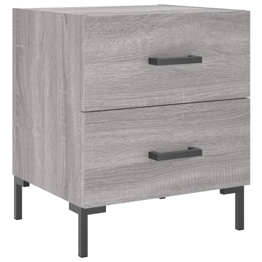 Tables de chevet 2 pcs sonoma gris 40x35x47,5 cm - 5