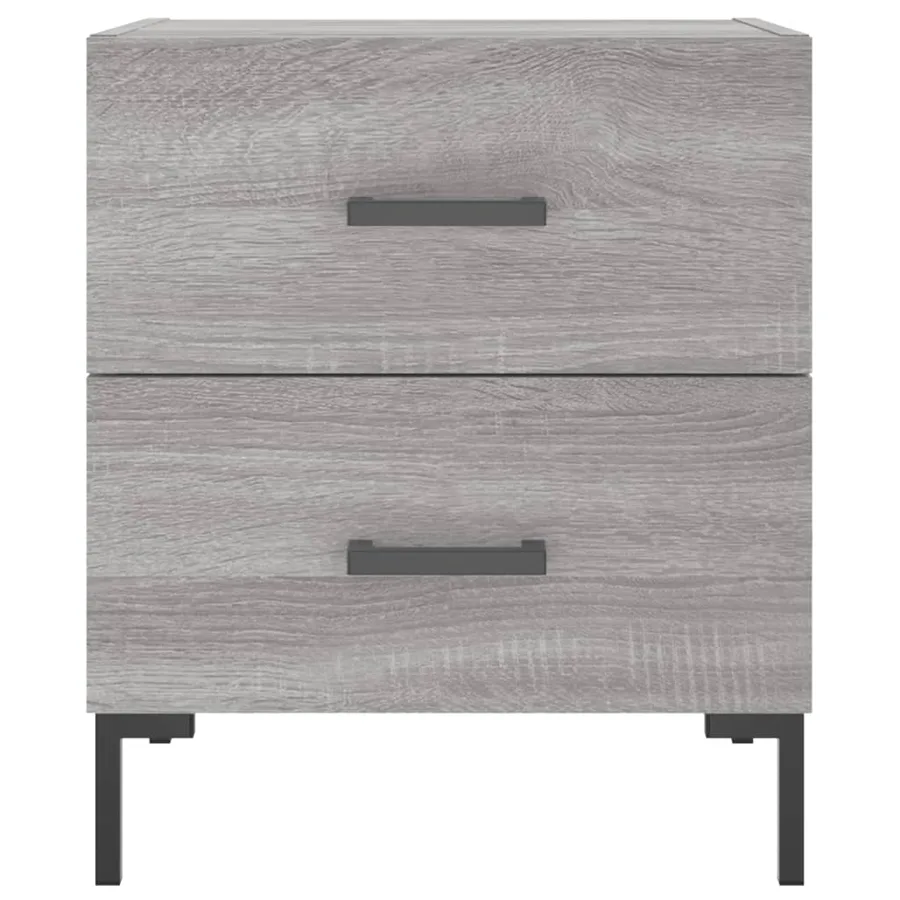 Tables de chevet 2 pcs sonoma gris 40x35x47,5 cm - 6