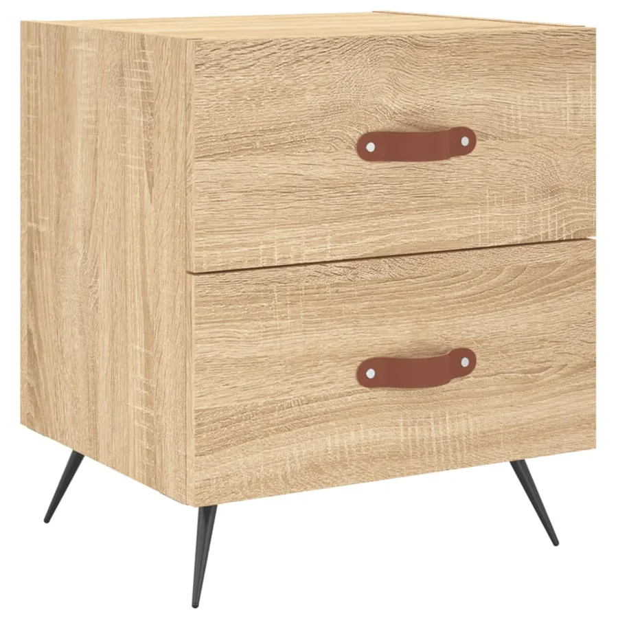 Tables de chevet 2 pcs chêne sonoma 40x35x47,5 cm - 5