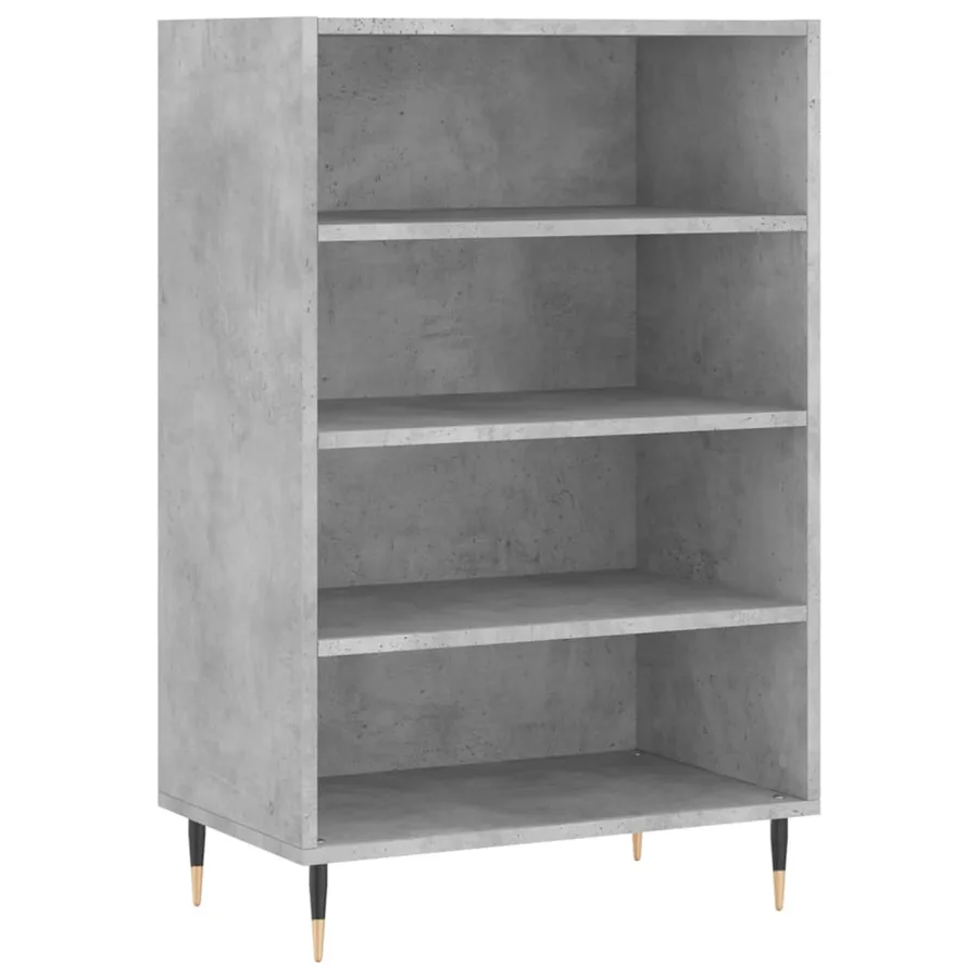 Buffet haut gris béton 57x35x90 cm bois d'ingénierie - 2