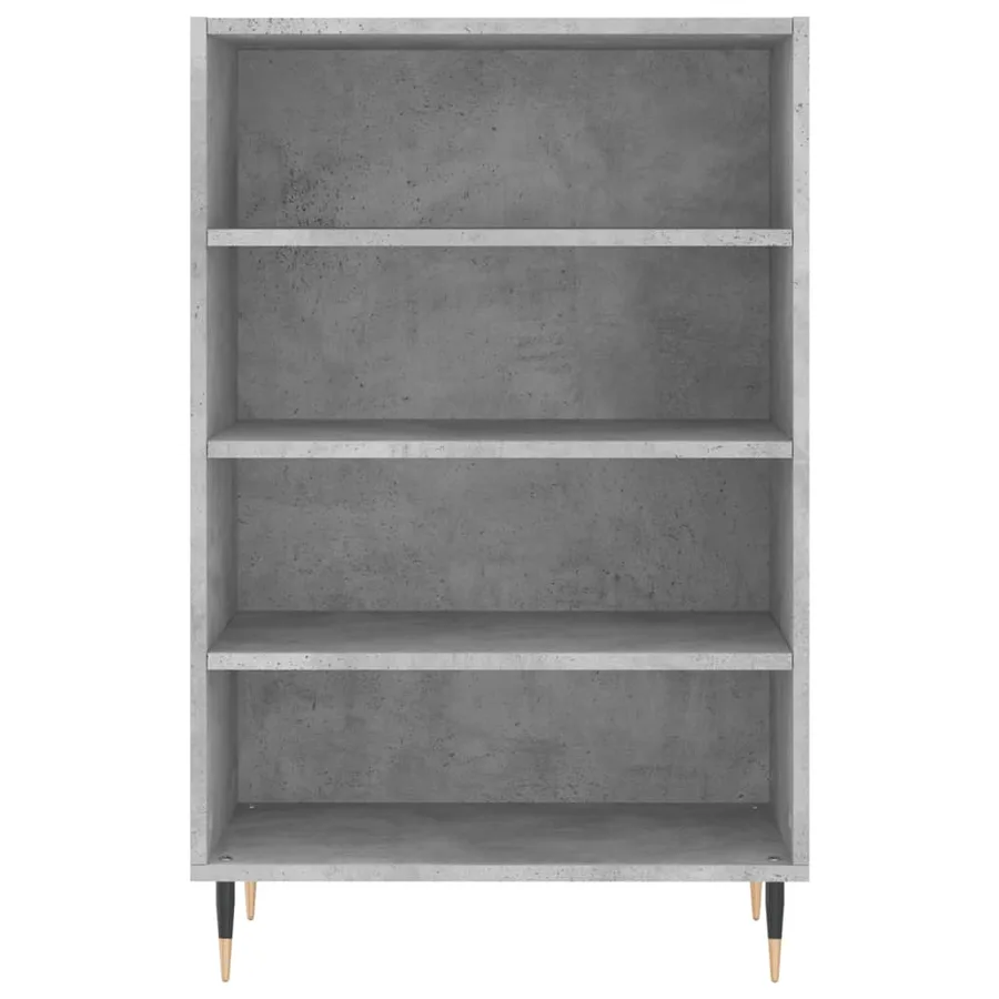Buffet haut gris béton 57x35x90 cm bois d'ingénierie - 4