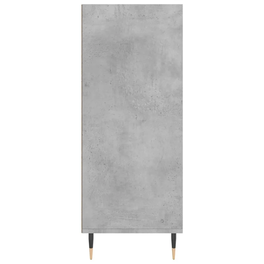 Buffet haut gris béton 57x35x90 cm bois d'ingénierie - 5