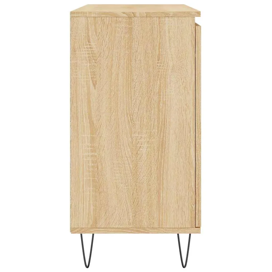 Buffet chêne sonoma 101,5x35x70 cm bois d'ingénierie - 7