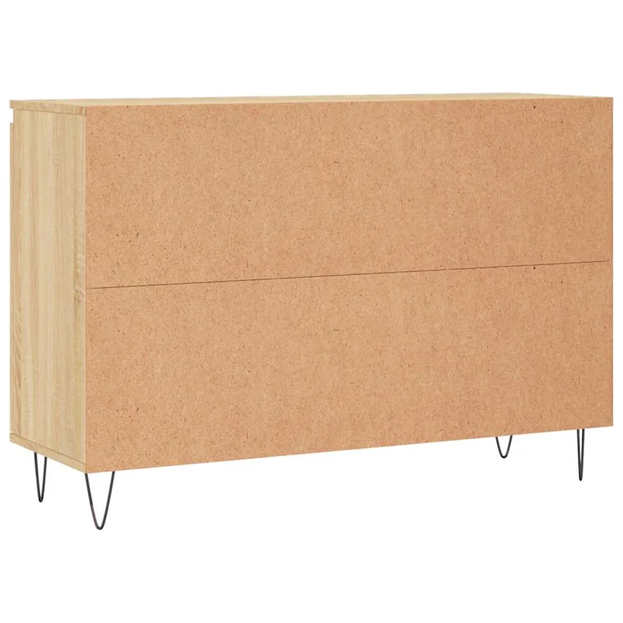 Buffet chêne sonoma 101,5x35x70 cm bois d'ingénierie - 8