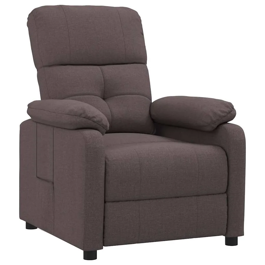 Fauteuil inclinable Marron foncé Tissu - 2