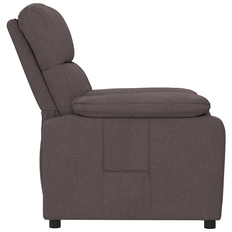 Fauteuil inclinable Marron foncé Tissu - 4