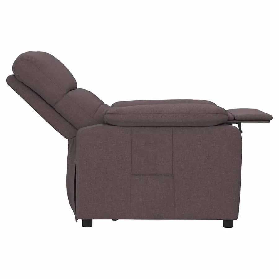 Fauteuil inclinable Marron foncé Tissu - 6