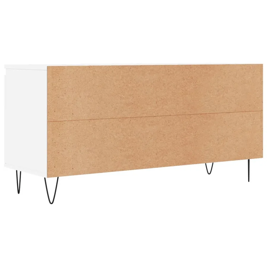Meuble TV blanc 104x35x50 cm bois d'ingénierie - 8