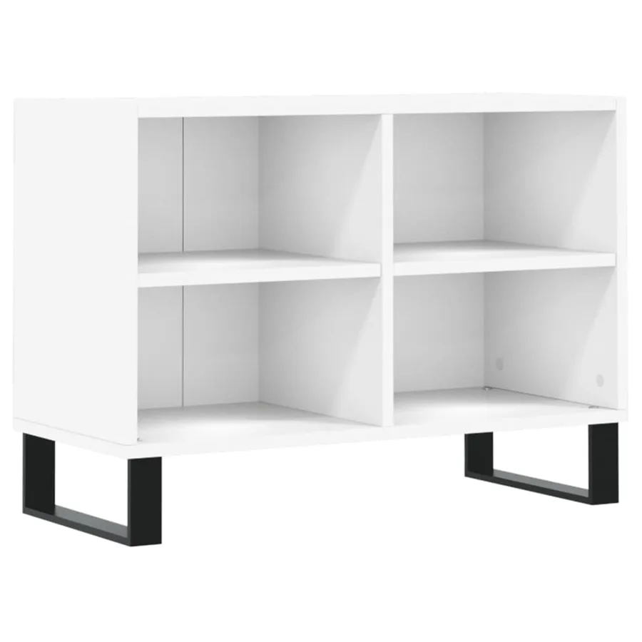 Meuble TV blanc 69,5 x 30 x 50 cm bois d'ingénierie - 2