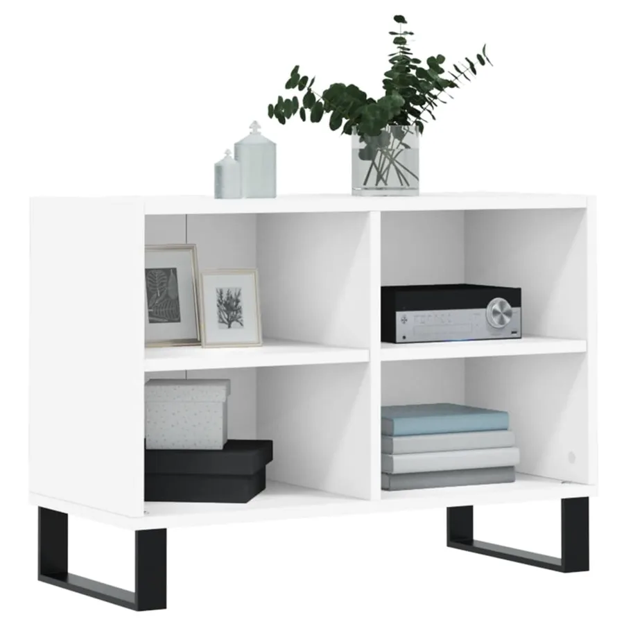 Meuble TV blanc 69,5 x 30 x 50 cm bois d'ingénierie - 3