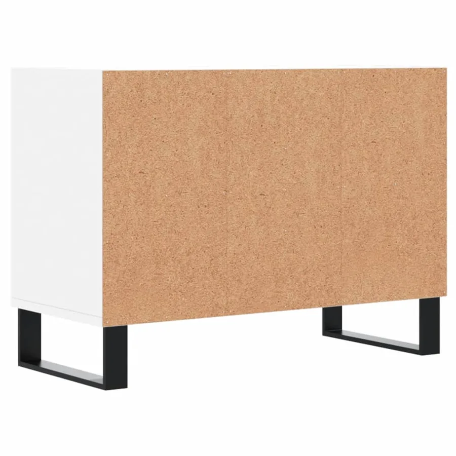 Meuble TV blanc 69,5 x 30 x 50 cm bois d'ingénierie - 6