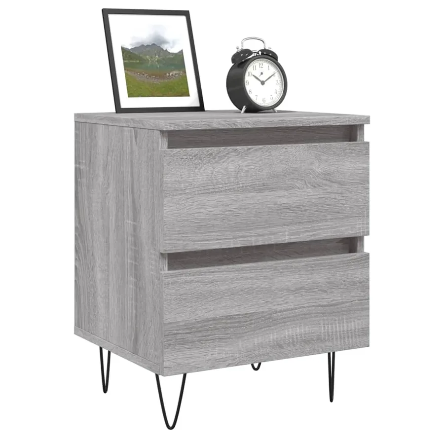 Tables de chevet 2 pcs sonoma gris 40x35x50 cm bois ingénierie - 3