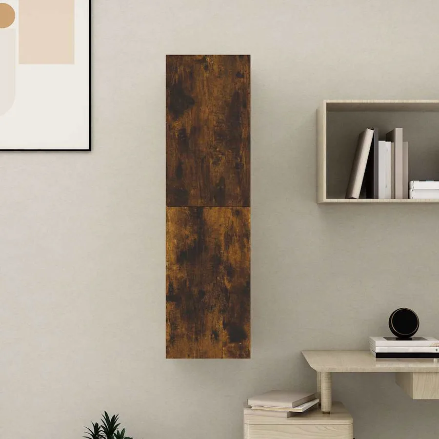 Meuble TV mural Chêne fumé 30,5x30x110 cm - 4