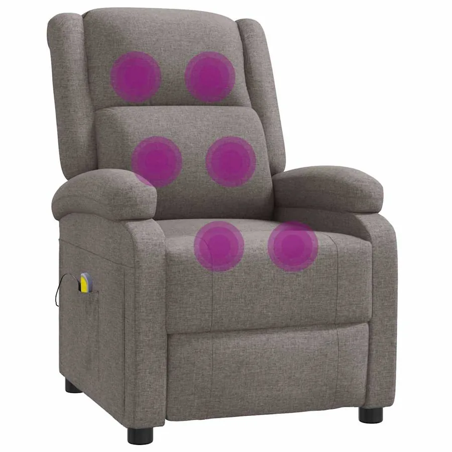 Fauteuil de massage Taupe Tissu - 2