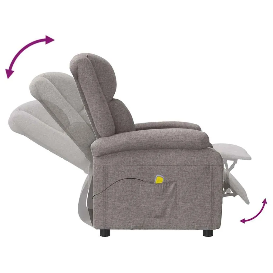 Fauteuil de massage Taupe Tissu - 7