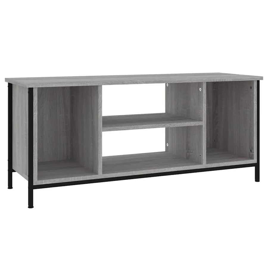 Meuble TV sonoma gris 102x35x45 cm bois d'ingénierie - 2