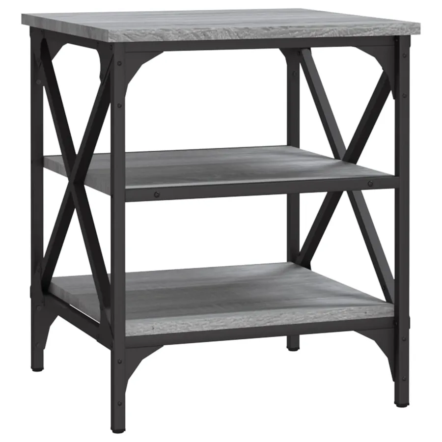 Tables d'appoint 2 pcs Sonoma gris 40x42x50 cm Bois ingénierie - 5