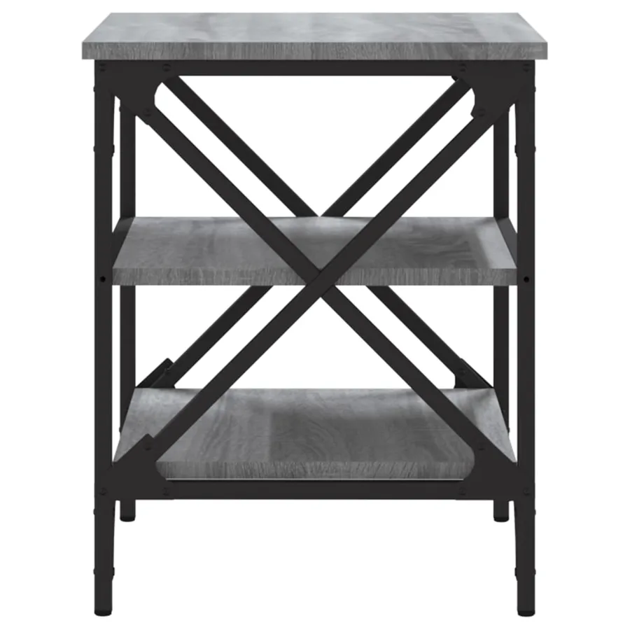 Tables d'appoint 2 pcs Sonoma gris 40x42x50 cm Bois ingénierie - 7