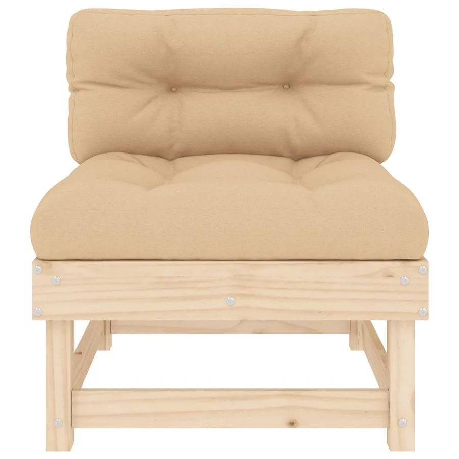 Canapés centraux avec coussins 2 pcs bois de pin massif - 5
