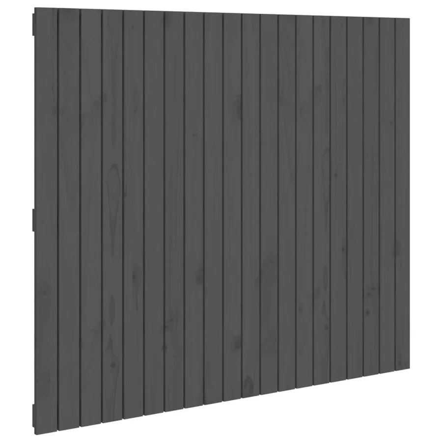 Tête de lit murale Gris 127,5x3x110 cm Bois massif de pin - 2