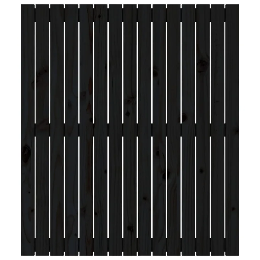 Tête de lit murale Noir 95,5x3x110 cm Bois massif de pin - 4