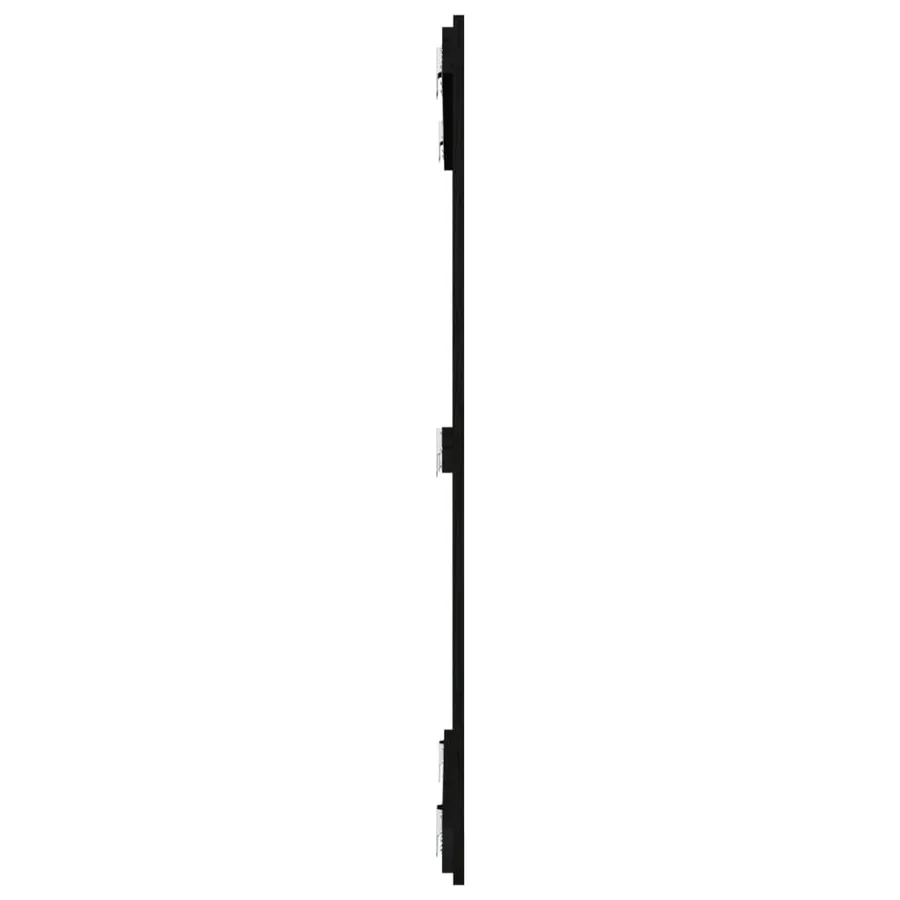 Tête de lit murale Noir 95,5x3x110 cm Bois massif de pin - 5