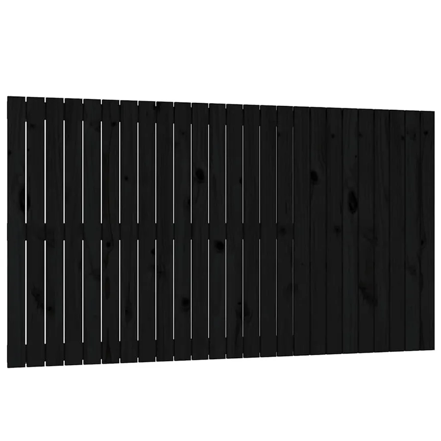 Tête de lit murale Noir 159,5x3x90 cm Bois massif de pin - 2