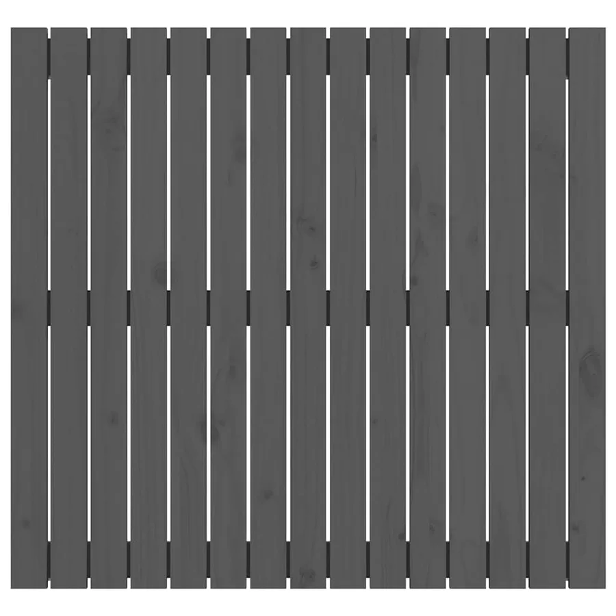 Tête de lit murale Gris 95,5x3x90 cm Bois massif de pin - 4