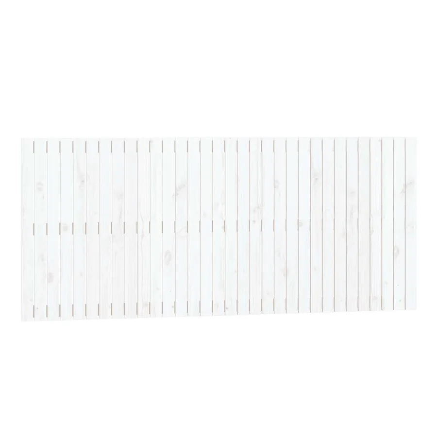 Tête de lit murale Blanc 204x3x90 cm Bois massif de pin - 2