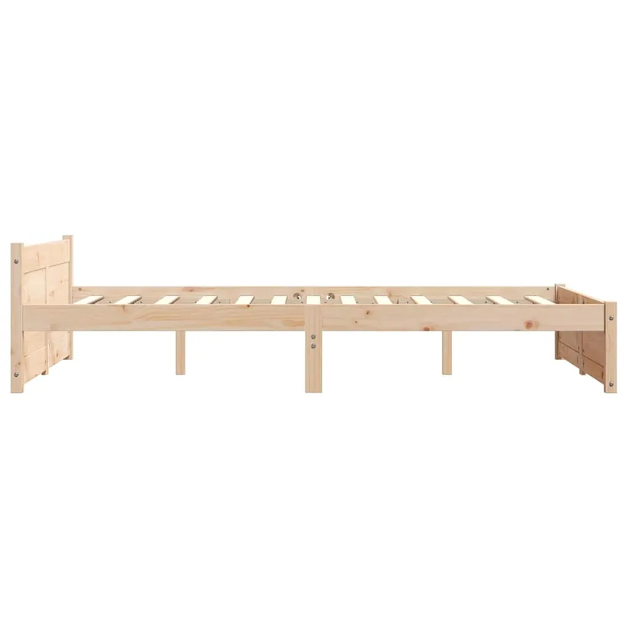 Cadre de lit sans matelas bois massif 120x190 cm - 5