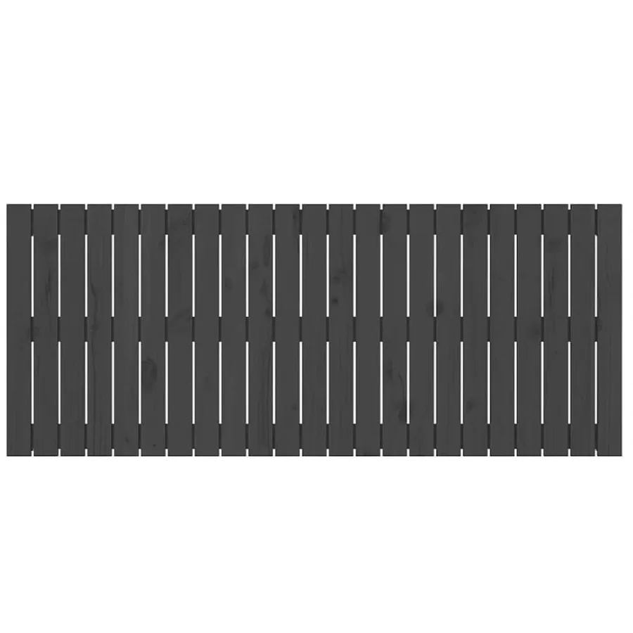 Tête de lit murale Gris 147x3x60 cm Bois massif de pin - 4