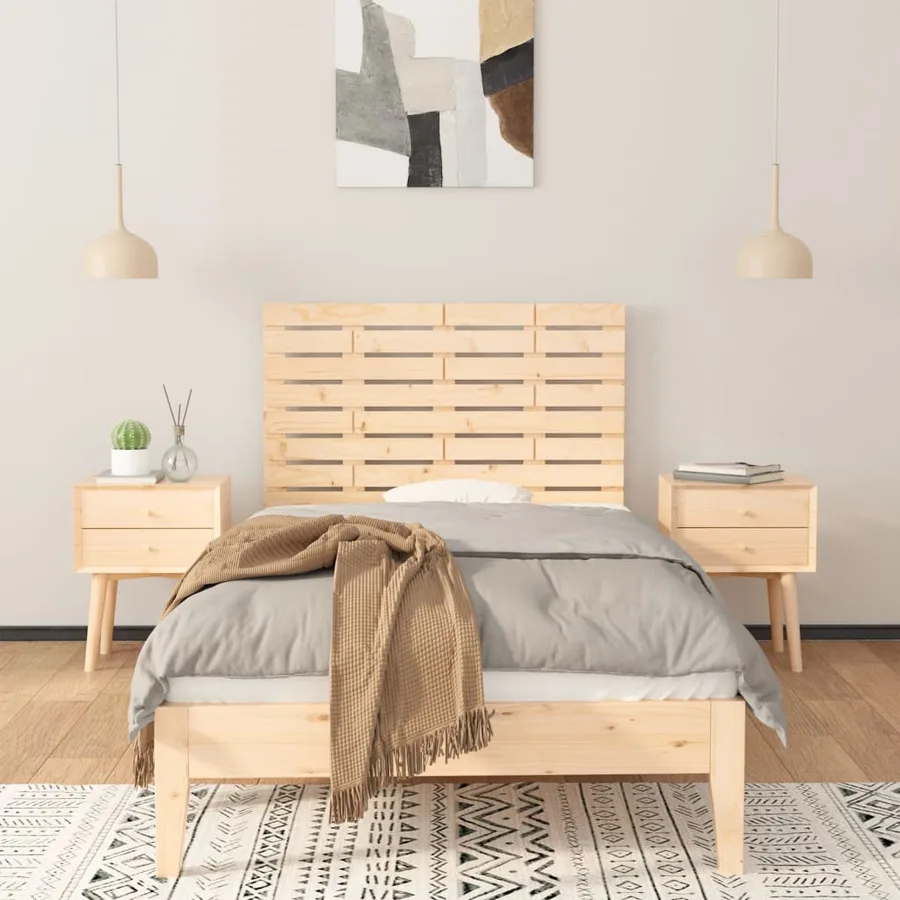 Tête de lit murale 81x3x63 cm Bois massif de pin - 3