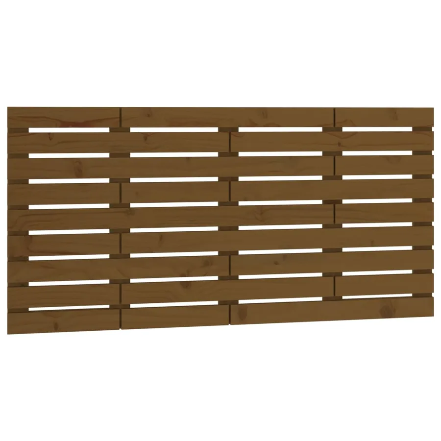 Tête de lit murale Marron miel 156x3x63 cm Bois massif de pin - 2