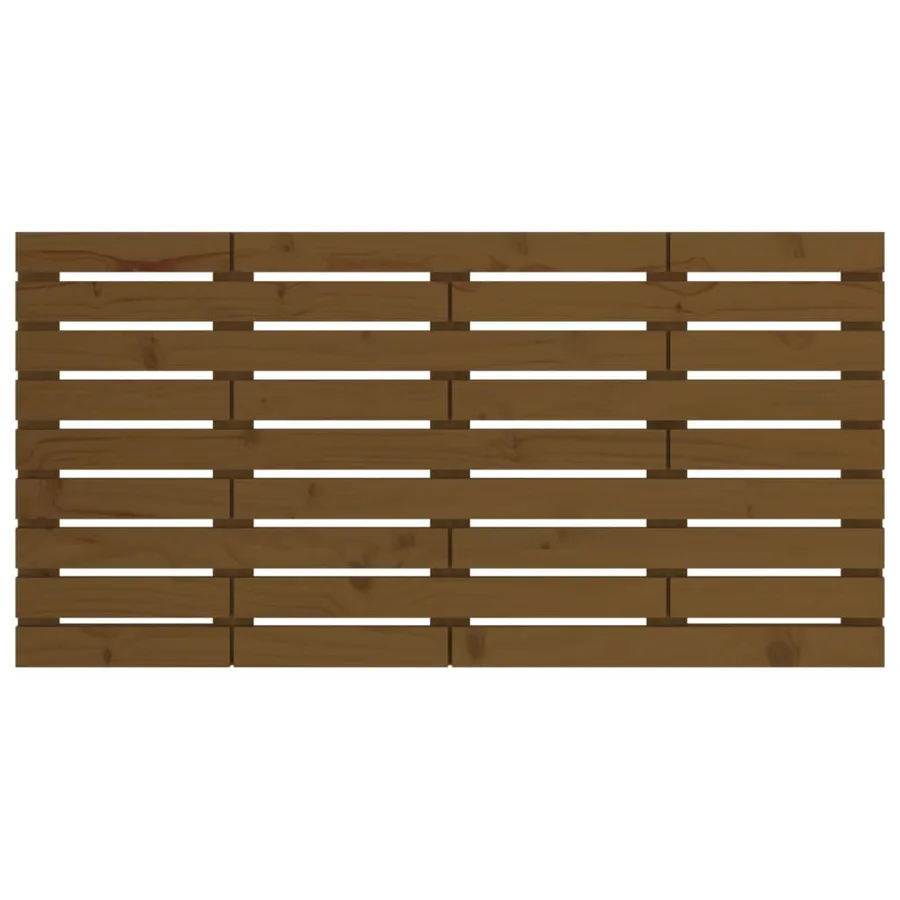 Tête de lit murale Marron miel 156x3x63 cm Bois massif de pin - 4