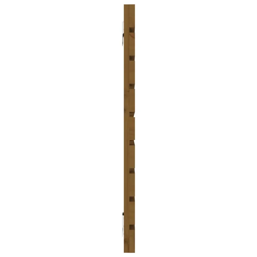 Tête de lit murale Marron miel 156x3x63 cm Bois massif de pin - 5