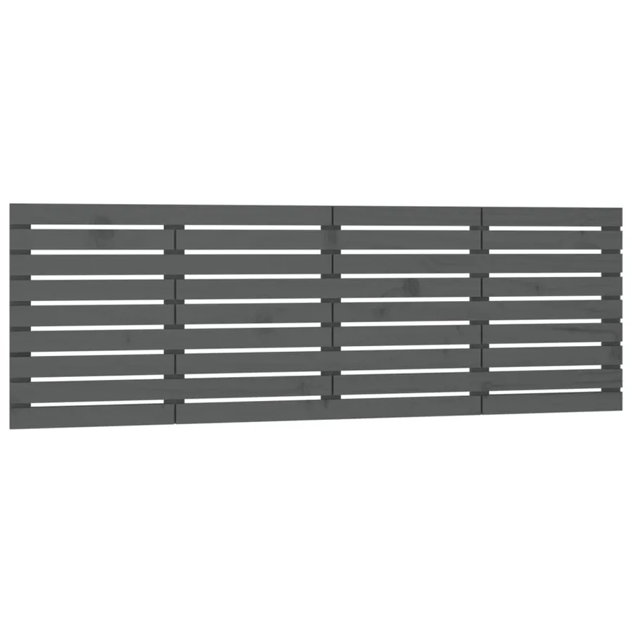 Tête de lit murale Gris 206x3x63 cm Bois massif de pin - 2