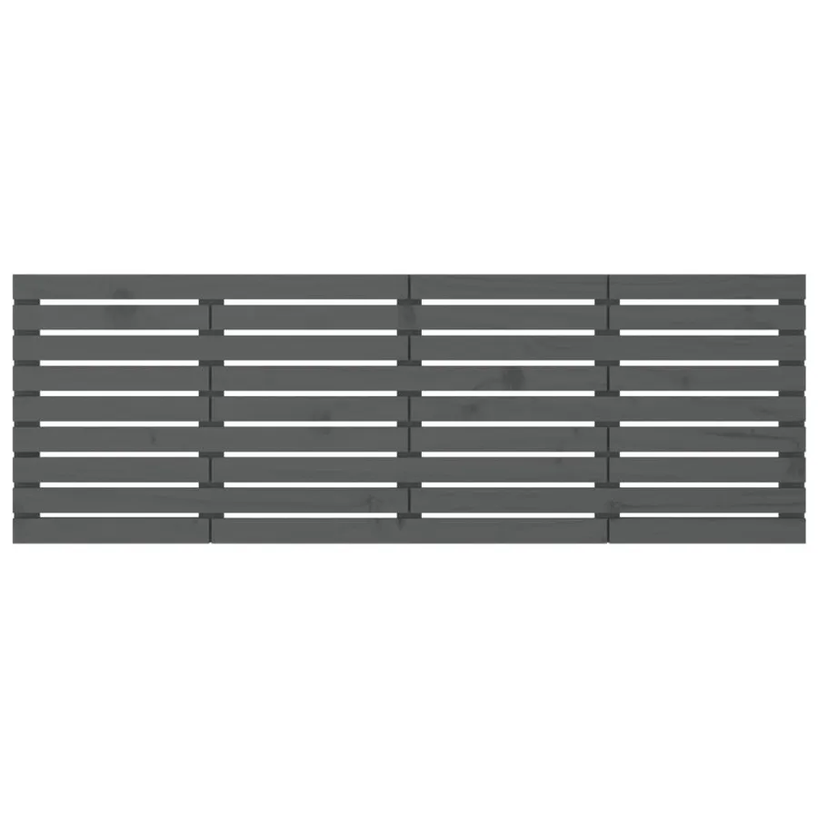 Tête de lit murale Gris 206x3x63 cm Bois massif de pin - 4