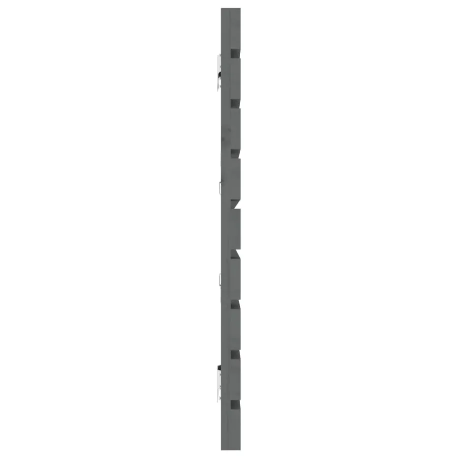 Tête de lit murale Gris 206x3x63 cm Bois massif de pin - 5