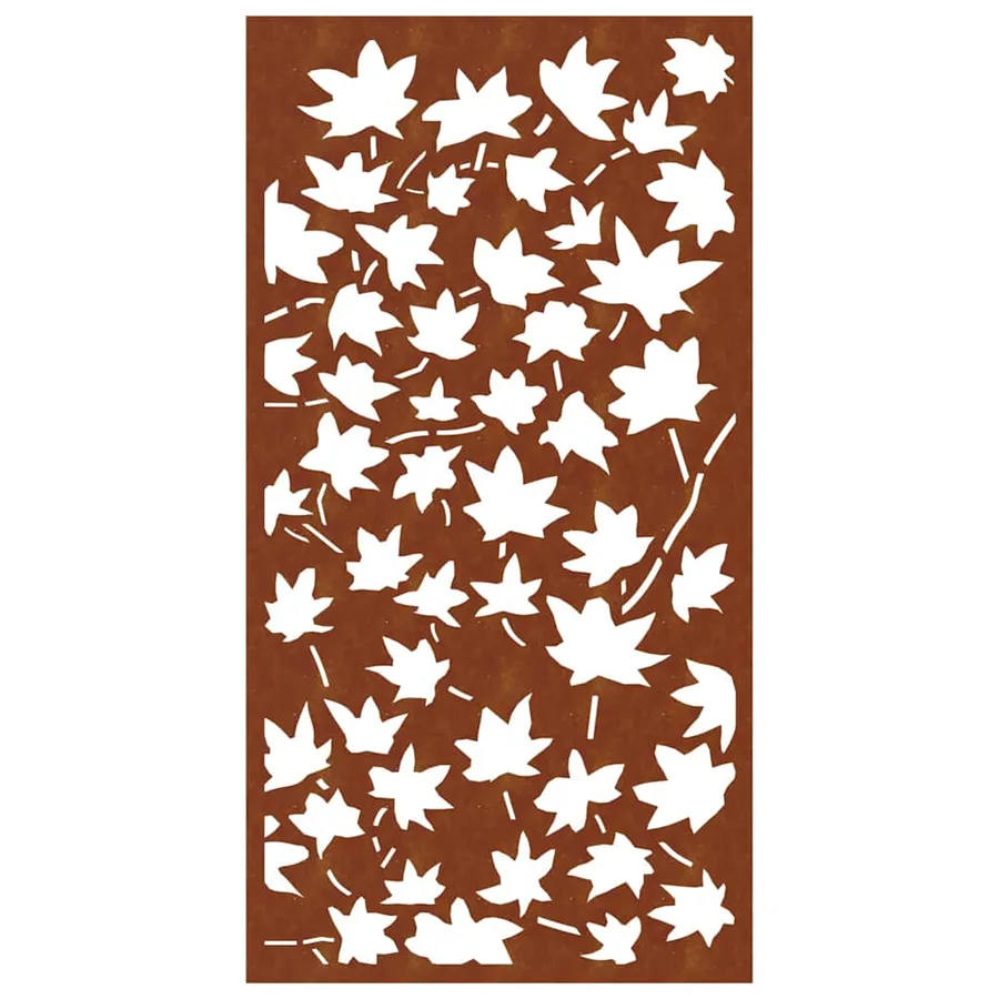 Décoration murale jardin 105x55 cm acier corten design feuille - 4