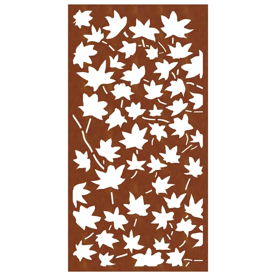 Décoration murale jardin 105x55 cm acier corten design feuille - 5